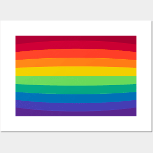 Rainbow Stripe Flag Posters and Art